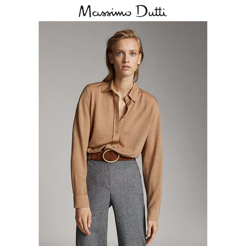 Massimo Dutti, шерстяная рубашка, с рукавом