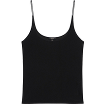 New spring and summer products Massimo Dutti 2024 womens French black bottoming texture satin silk camisole T-shirt 06223944800