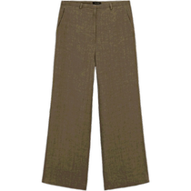 Summer new Massimo Dutti 2024 womens clothing intellectual intellectual commuting style light and pure linen wide-leg trousers 05013854500
