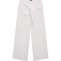 Early autumn new Massimo Dutti 2024 womens clothing cold white noise style art design casual and versatile wide-leg trousers 05006594250