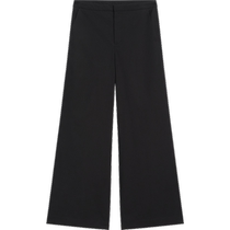 Spring and summer new product MassimoDutti2024 womens casual commuting style black slim versatile and comfortable pure cotton bootcut trousers 05021921800