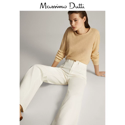 XJ Season-Massimo Dutti Женский торговый центр такого же льна Linsea Женский свитер