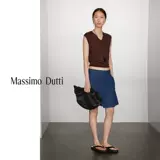 Massimo Dutti, летняя синяя джинсовая юбка для отдыха, А-силуэт