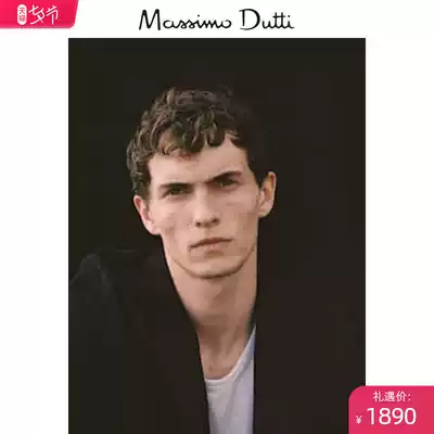 Spring and Summer Discount Massimo Dutti Men's Slim Version Dark Blue Suede Blazer 03302190401