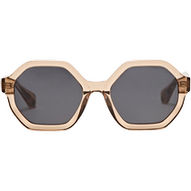 Summer new Massimo Dutti 2024 womens accessories fashionable yellow translucent polygonal sunglasses 07032560149