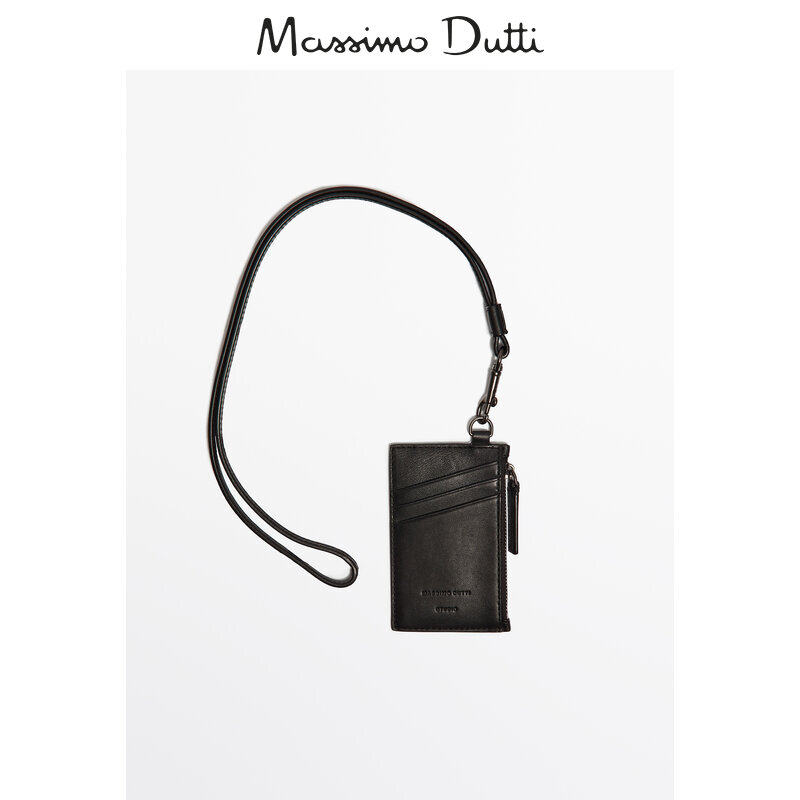 Autumn Winter new (STUDIO limited series) Massimo Dutti men accessories 2023 new hanging rope leather card clips 08905878800-Tao