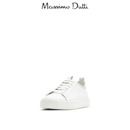 Massimo Dutti, белая спортивная обувь, 2023, осенняя, тренд сезона