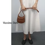 Весенне-летние новинки женских аксессуаров MassimoDutti2025, простая городская сумка через плечо в городском стиле из плетеной кожи наппа 06918604702