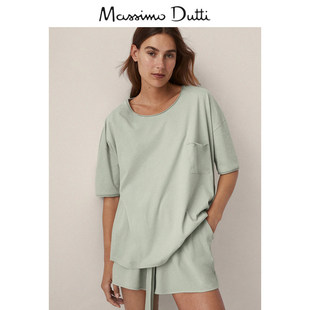 Massimo Dutti, летняя футболка, свободный крой, короткий рукав