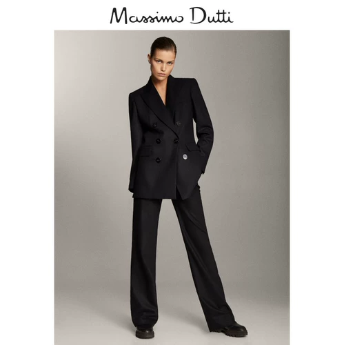 Massimo Dutti, черный шерстяной костюм