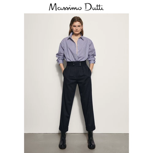 Massimo Dutti, летние военно-морские повседневные брюки