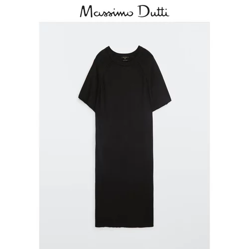 Massimo Dutti, демисезонное модное платье, короткий рукав