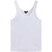 Summer new MassimoDutti2024 womens American casual basic white skin-friendly cotton round neck suspender sleeveless T-shirt 06891563250