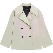 Early autumn new MassimoDutti2024 womens high-intelligence British commuting style beige short version lapel windbreaker jacket 06702902712