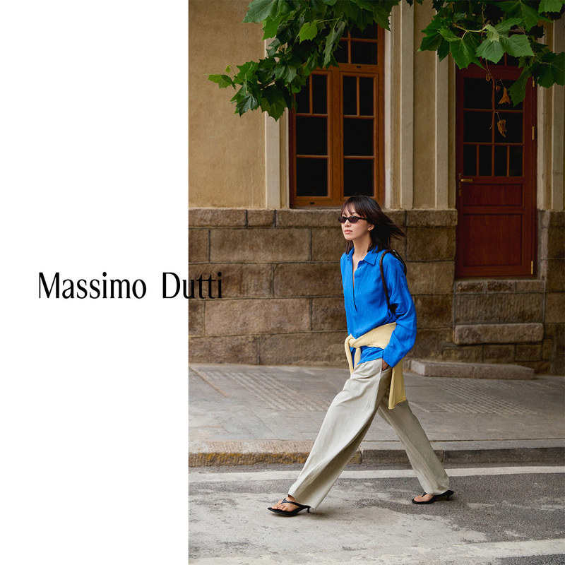 Summer New Style Massimodutti 2026 Women's Casual Pure Linen Flowing Long-Sleeved Shirt 05125825400 Summer New Style Massimodutti 2026 Women's Casual Pure Linen Flowing Long-Sleeved Shirt 05125825400
