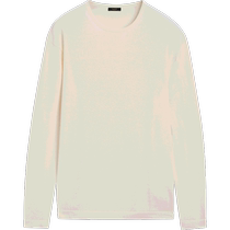 Early autumn new MassimoDutti mens 2024 new casual simple commuting style white round neck long-sleeved sweater sweater 00949348712