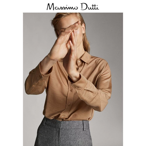 Massimo Dutti, шерстяная рубашка, с рукавом