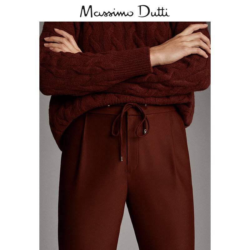 Купить Женские брюки 春夏折扣 massimo dutti女装 新款女式运动版侧带饰休闲长裤 05001901701 в ...