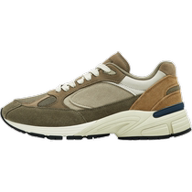 Massimo Dutti mens shoes 2024 summer new khaki retro lace-up sneakers 12159250032