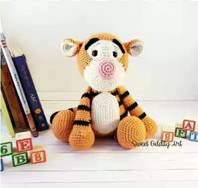 (Non-finished letterbox) handmade diy wool woven large tiger doll crochet crochet diagram