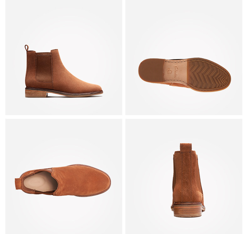 限尺码 Clarks 其乐 Clarkdale Arlo 女式切尔西靴短靴 ¥317