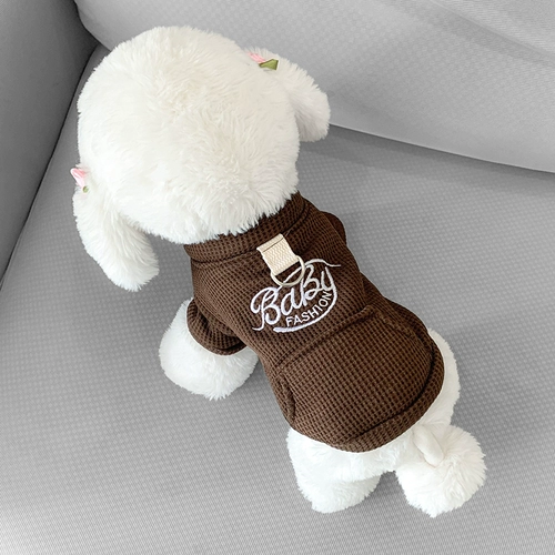 Собачья одежда Pet Puppy Puppy осень и зима утолщенная хлопчатобумажная одежда плюшевая Померанская биби Bibi Bebi Медведь VIP Торт теплый толстовка