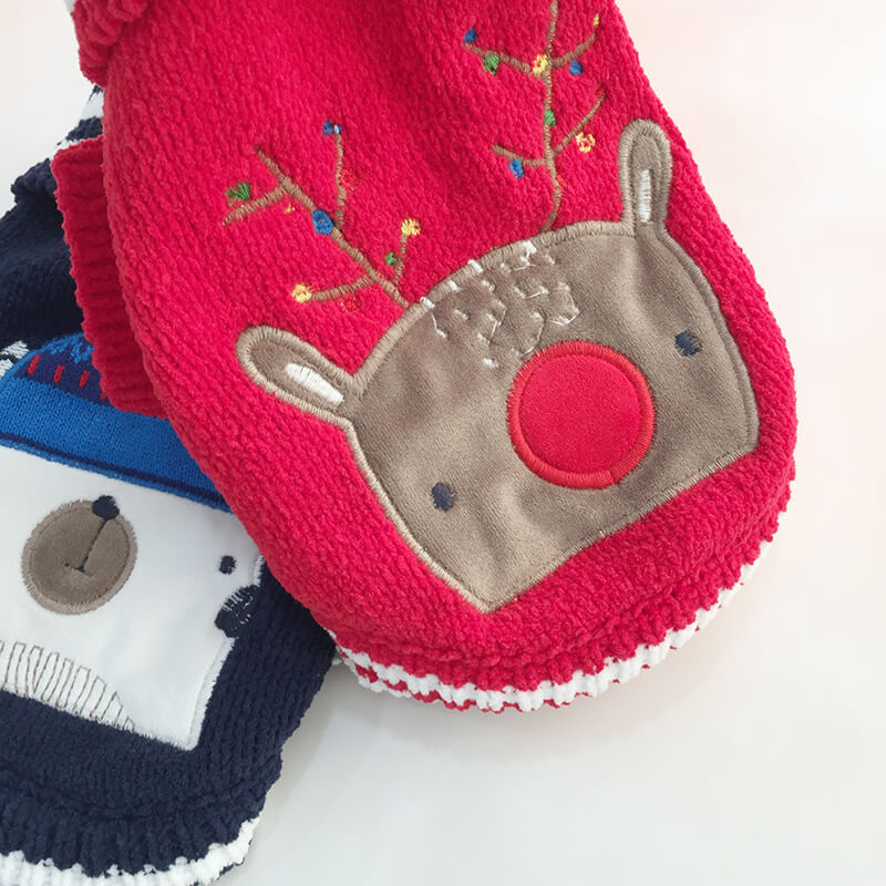 Chó Giáng sinh quần áo Teddy mùa thu chó con chó mèo trang phục mèo Bomei chenille áo len dày ấm - Quần áo & phụ kiện thú cưng áo tết cho mèo	