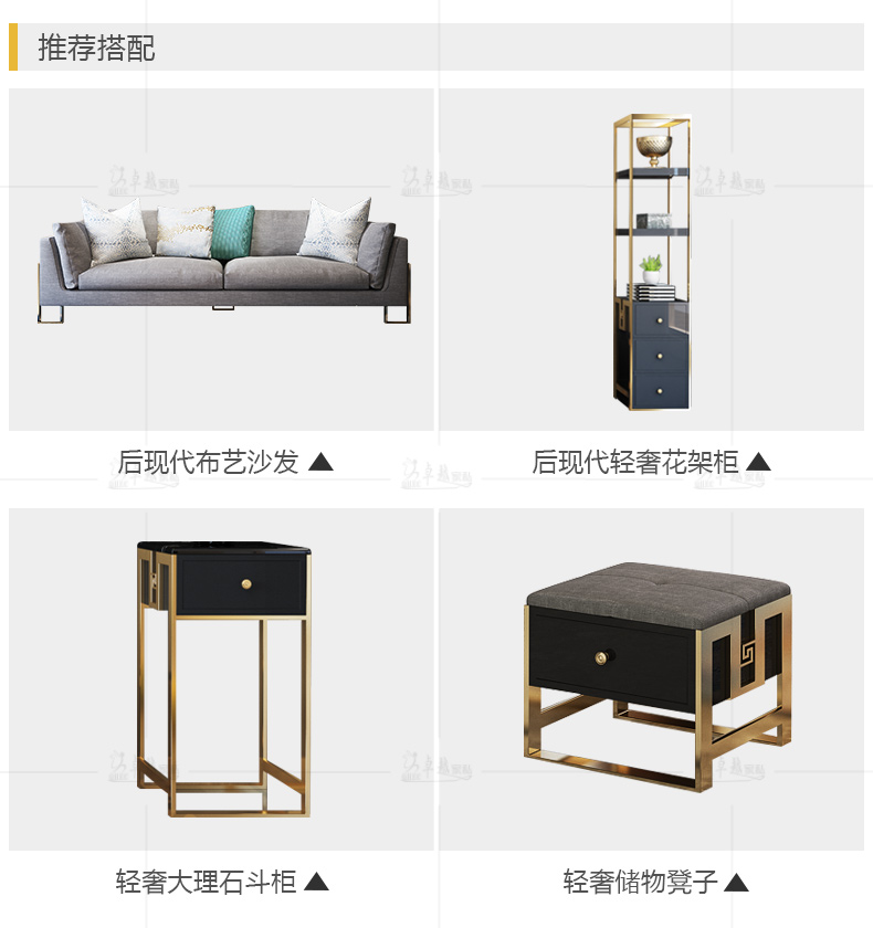 Ánh sáng sang trọng đá cẩm thạch bàn cà phê TV kết hợp tủ phòng khách căn hộ đơn giản hậu hiện đại bàn cà phê tân cổ điển bộ bàn ghế - Bàn trà bàn ghế sofa phòng khách nhỏ