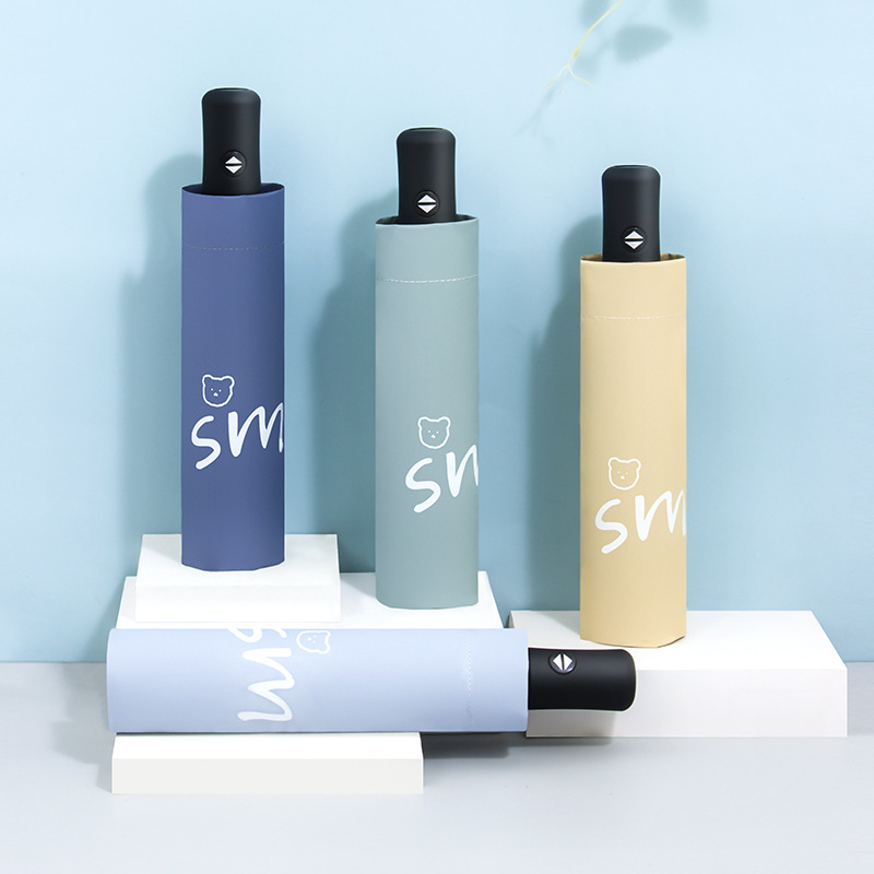 Fully automatic oversize folding umbrella sunscreen anti-UV double sunshade shading student male and female sunny and rainy