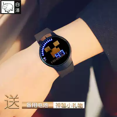 Baize MC my world watch touch screen waterproof watch game anime peripheral LED electronic watch Guli fear man