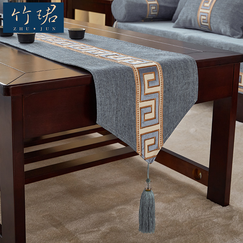 New Chinese tableflagtea table tablewood solid wood furniture back shaped classical Zen Chinese wind can be customized