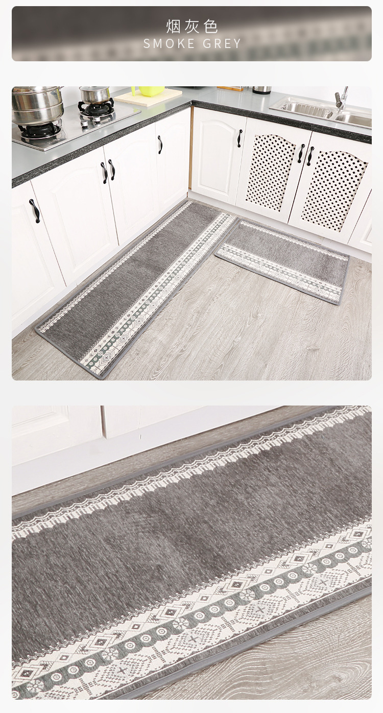 Nhà bếp sàn mat cửa mat thảm cửa phòng ngủ foyer chống dầu mat nước hấp thụ dầu trượt mat nhà - Thảm sàn thảm nhựa lót sàn
