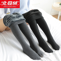 Autumn and winter pantyhose plus velvet thick stockings black footwork womens warm leggings appear thin and velvet leggings