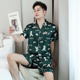 Mens đồ ngủ mùa hè lụa quần short mỏng thiếu niên mùa xuân và mùa thu băng phim hoạt hình quần áo nhà set mùa hè.