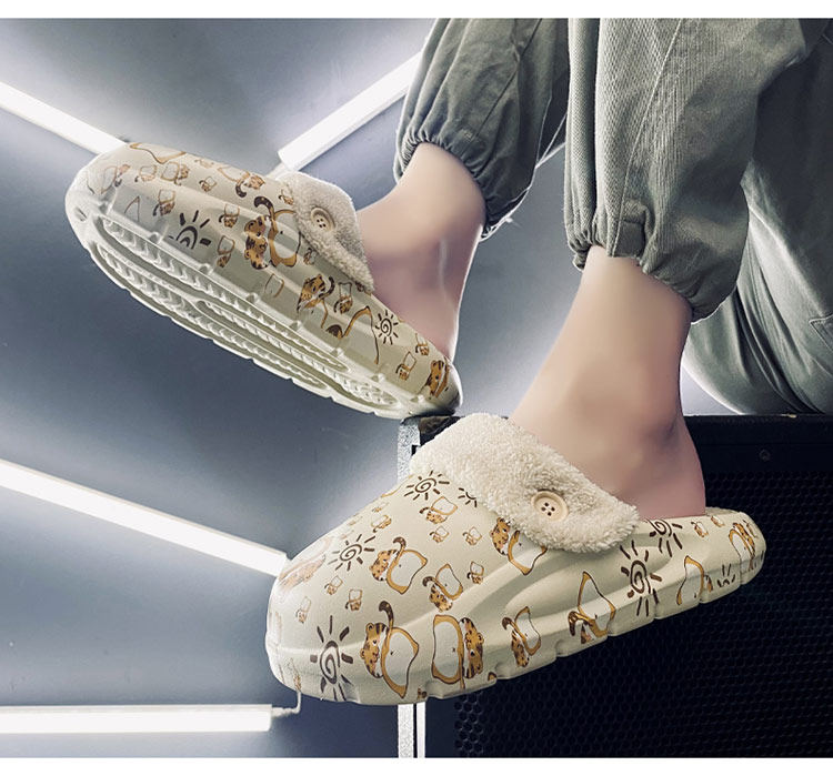 Утепленные съемные тапочки, для влюбленных, большой размер 