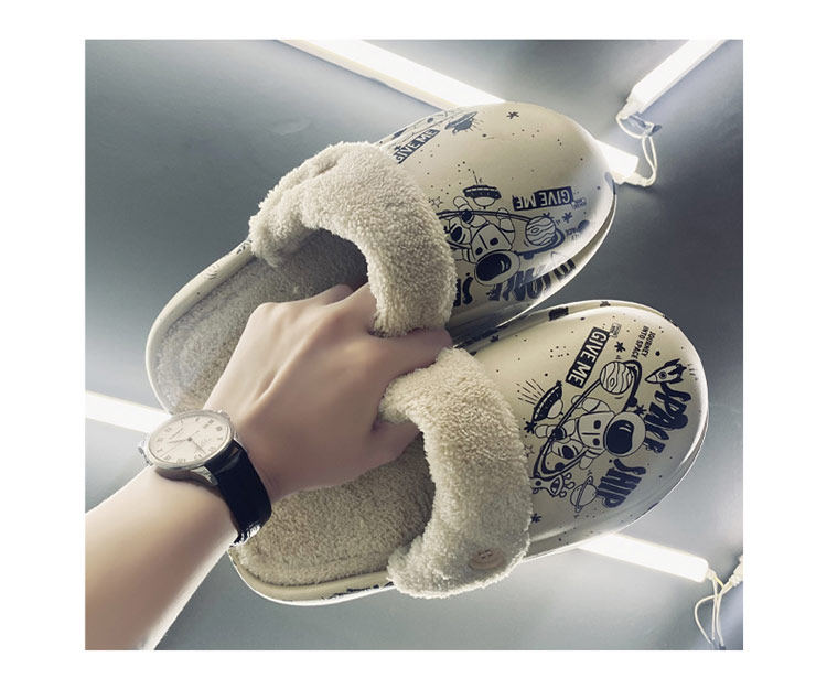 Утепленные съемные тапочки, для влюбленных, большой размер 