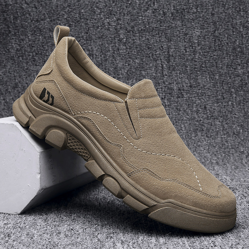 Giày bảo hộ lao động không dây buộc giày nam công trường mùa thu giày công sở nam thể thao và giải trí Giày đi bộ đường dài chống trượt giày bảo hộ siêu nhẹ giày bảo hộ không dây