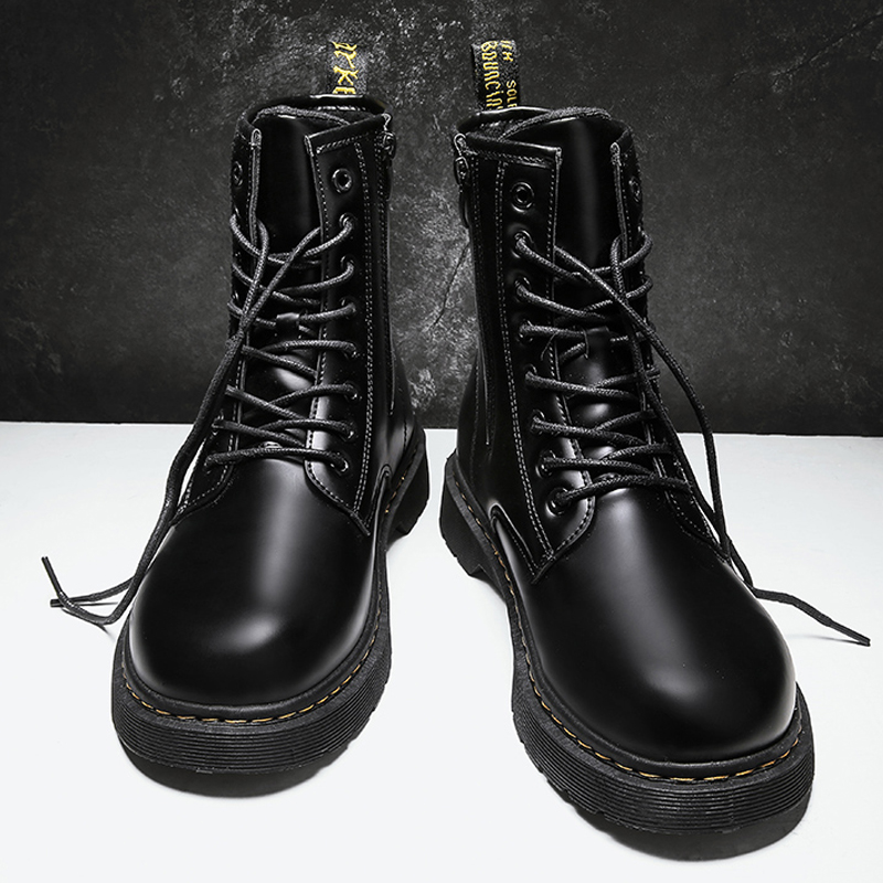 Gao Gang Martin Boots Men's Spring and Autumn Men's Korean Joker Toilwear Dark Tide Men's Locomotive Waterproof Boosters