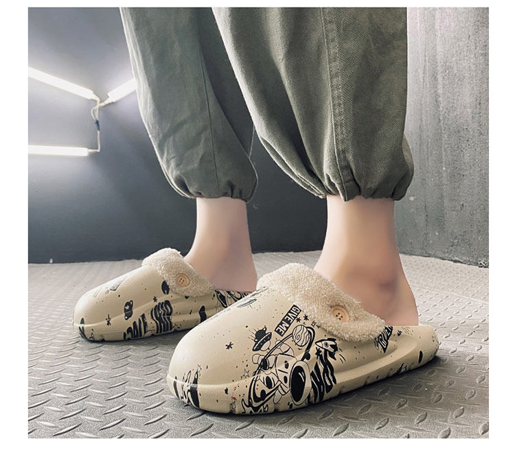 Утепленные съемные тапочки, для влюбленных, большой размер 