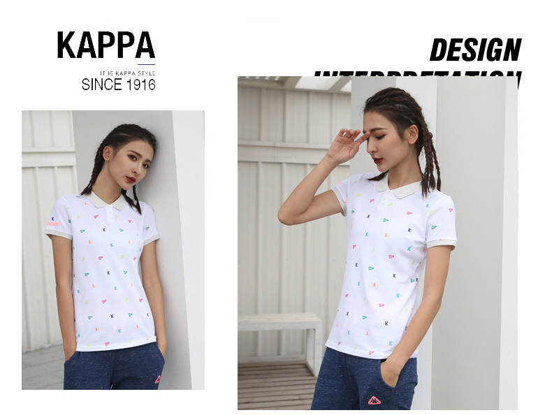 Chủ cửa hàng gợi ý Kappa nữ POLO áo sơ mi hoa nhỏ thể thao tay áo ngắn K0522PD10 ao thun polo nam