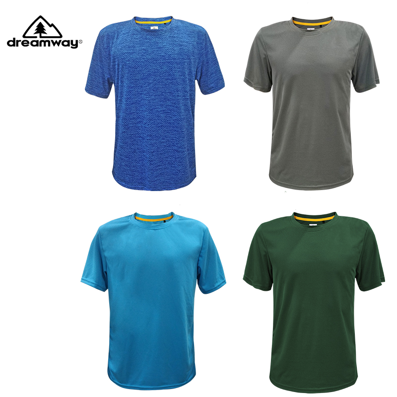 Outdoor quick-drying T-shirt Men's short-sleeved men's T-shirt Crew neck quick-drying clothes Loose breathable sports T-shirt men's summer sweat absorption quick-drying