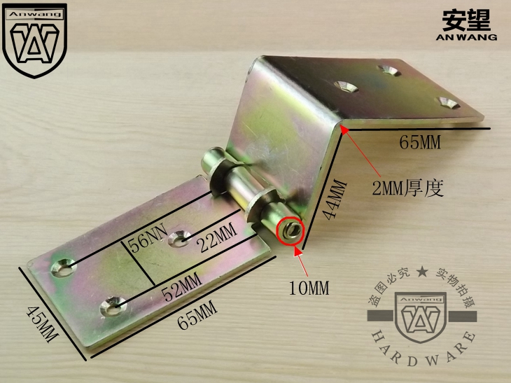 Sắt mạ màu kẽm góc sắt lắp Hộp công cụ bản lề hộp gỗ bản lề hỗ trợ bản lề bản lề hành lý - Chốt