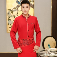 Мужский темно -красный (топ + фартук)