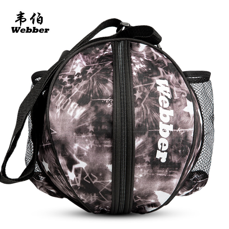Single and double shoulder basketball bag training drawstring drawstring pocket backpack men's basketball bag net pocket children's football waterproof shoes storage