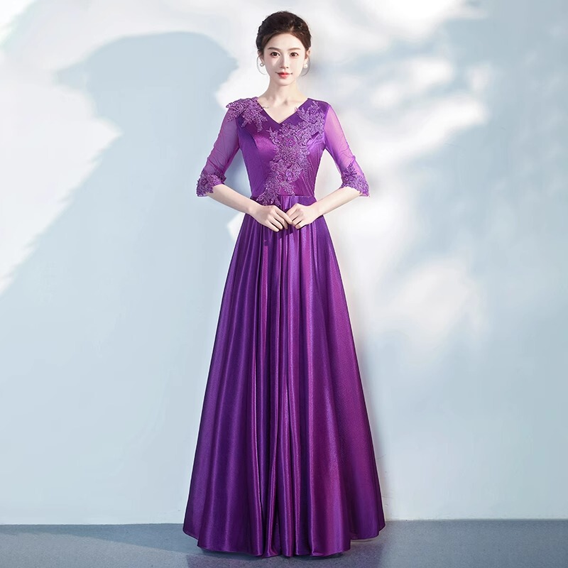 Choir Performance Costumes, Women's Long Skirts, Adult Dresses, Host Conductor Performance Costumes, Female Student Evening Dresses