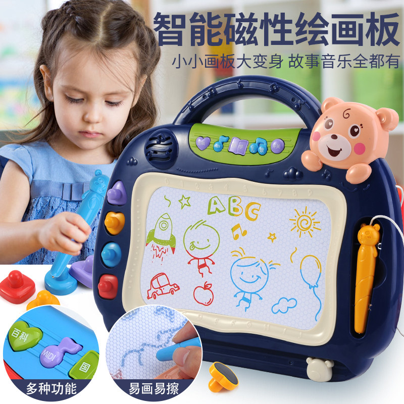 Children's toy music drawing board writing board 1-2-3-6-year-old puzzle baby boy girl child birthday present 4