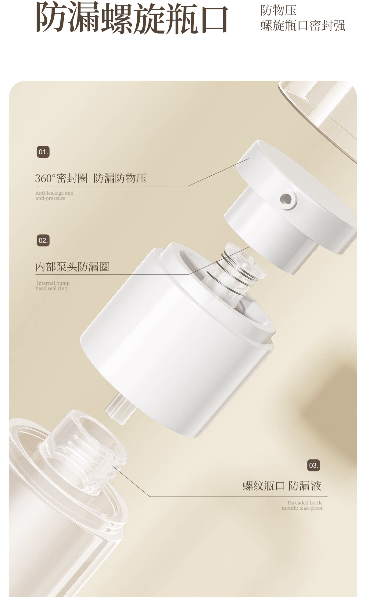 【中国直邮】 欧亿姿 真空分装瓶 【乳液瓶2个装】30ml*2 化妆品 旅行 便携 按压式 粉底液 乳液空瓶  送漏斗+标签