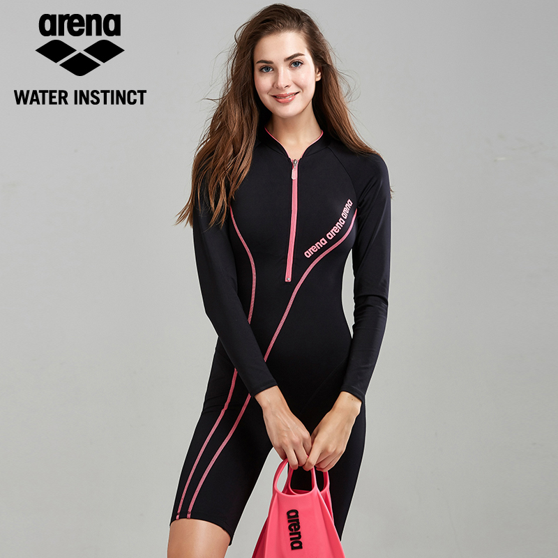 areena Arena swimsuit woman with long sleeves covered with slim spa sunscreen Sexy Swimsuit Outfit