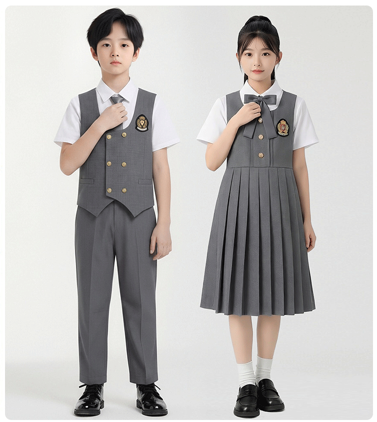 儿童合唱演出服初高中生爱国诗朗诵表演服小学生女童演讲比赛礼服 — 16
