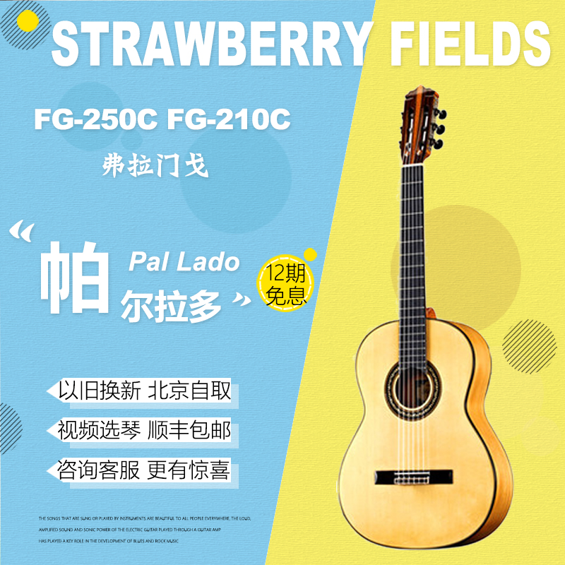 Spanish Palado Flamenco Full Veneer Single Classical Guitar FG-250C FG-210C S